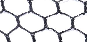 Average Field Life: 10-16 Years Outdoors Knit Polypropylene Mesh 1 inch Color: Black Break Strength: 75lbs.