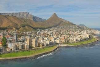 due to migration Table Mountain and Robben Island as