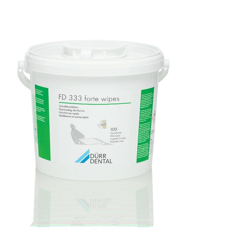 1, 2, 3... germ-free Ready-to-use disinfection wipes are extremely practical and an integral part of day-today work in surgeries.
