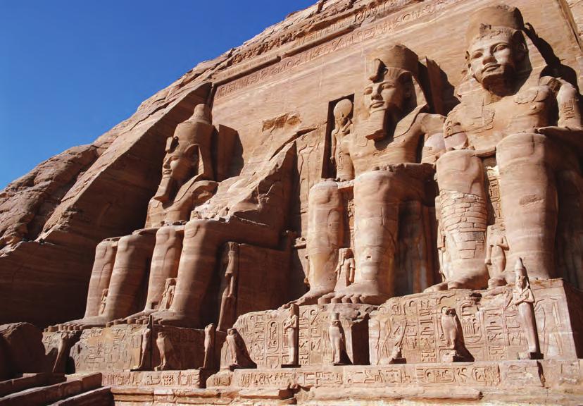 The magnificent temples at Abu Simbel commemorate Ramses II and his queen, Nefertari. avenue of sphinxes at Wadi el-seboua s Valley of the Lions, then cruise to Aswan.