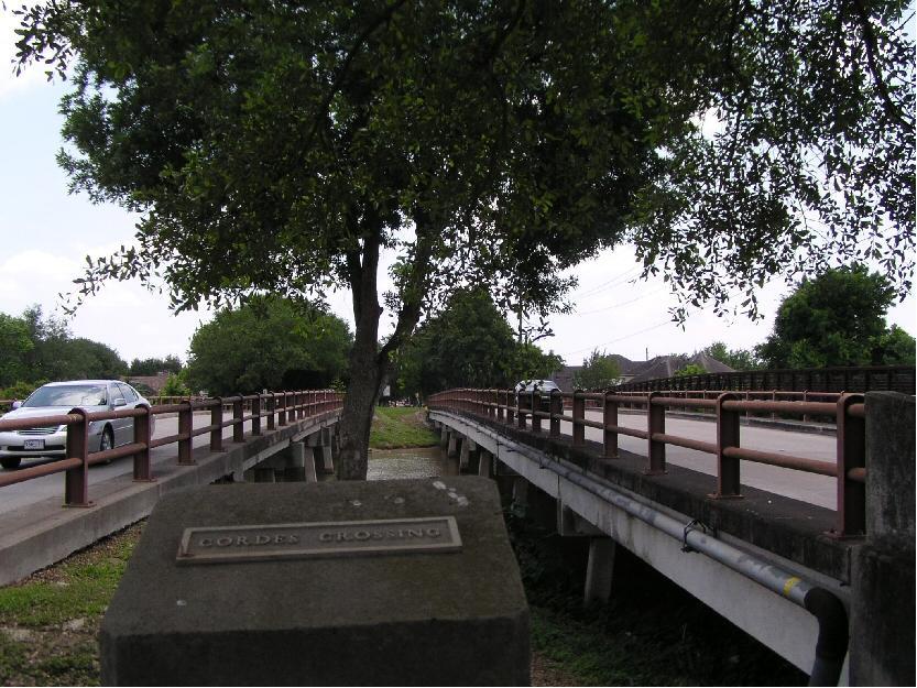 The Sugar Land Railway crossed here before these Williams Trace bridges were built over Oyster Creek.