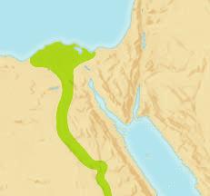Geography Skills Study the map below and answer the following questions. 21. Location The Nile River delta empties into what body of water? 22.
