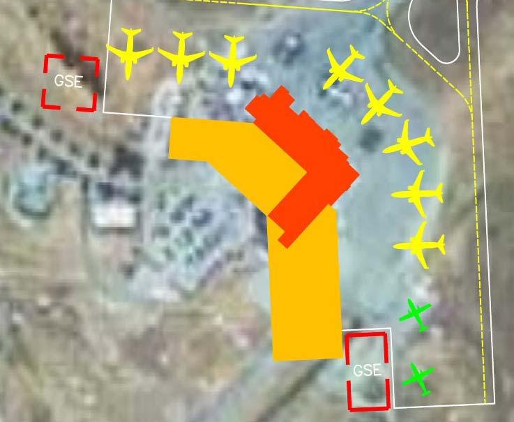operations. Figure 4.1 illustrates the passing loop taxiway arrangement. ground handling agents operating at the airport and the airport policy with respect to GSE storage.