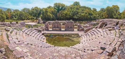 Butrint s ruins reflect the site s periods as a Greek colony, a Roman city and an early medieval bishopric.
