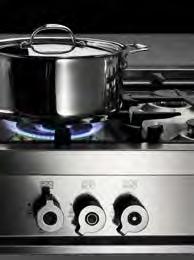 28 cooking with a bertazzoni 29 The gas cooktop design is precisely calibrated to deliver best-in-class heat-up times.