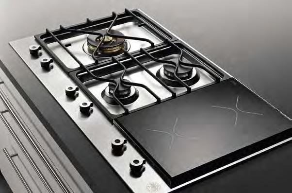 66 BEAUTIFUL Machines 67 NEW PICTURE Left: The 48-inch one- piece stainlesssteel range top has six burners and electric griddle.