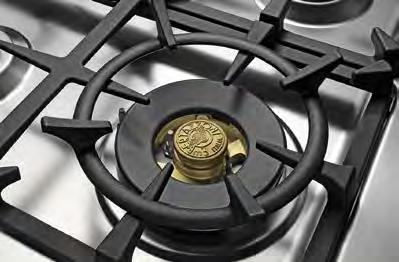 The low-profile built-in cooktops with side controls help retain the smooth, flat look of your counter surface. There are 36- and 30-inch models with metal and brass burners, or with aluminum burners.