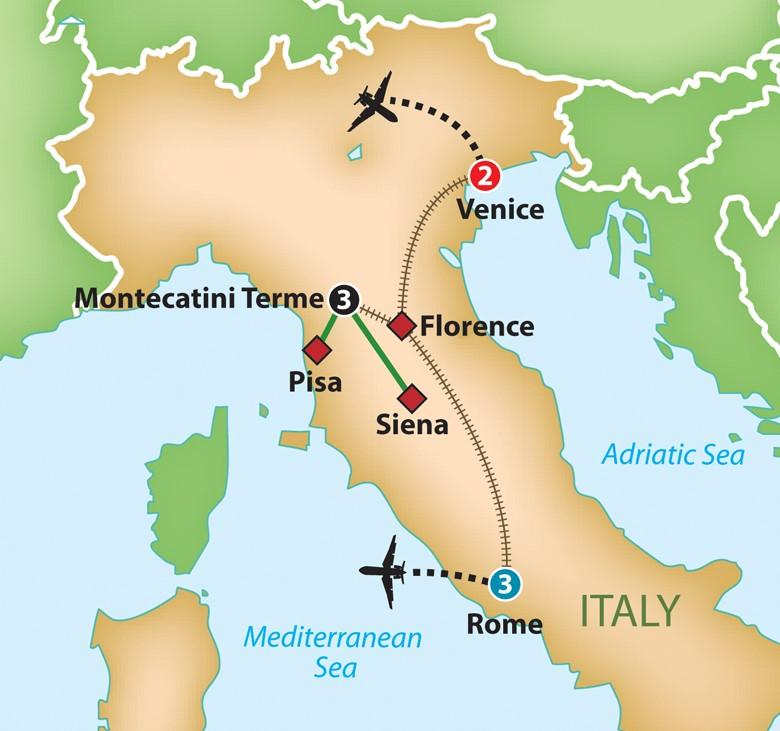 Classic Italy by Rail 10 Days, April 23 May 2, 2017 $4,399 pp Double, $5,298 Single For centuries it was the