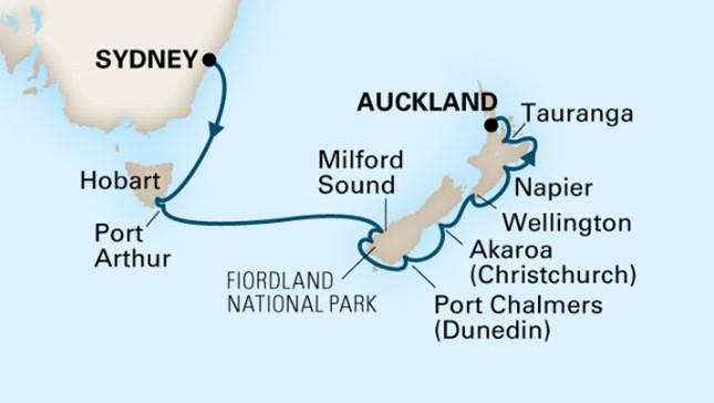 ms Noordam 12 Day Australia and New Zealand Cruise Sailing from Sydney to Tasmania Port Chalmers, Christchurch, Wellington, Napier, Tauranga, and ending in Auckland, New Zealand March 14 26, 2017
