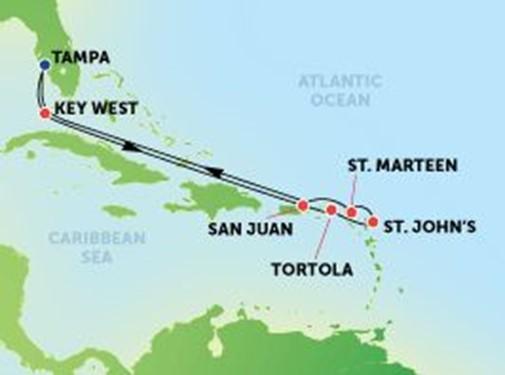 Day Eastern Caribbean Cruise Norwegian Jade Sailing roundtrip from Tampa to Antigua, St.