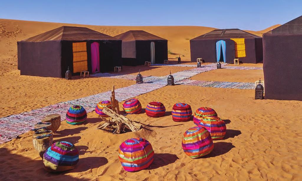 Zagora Private Tour - 2 Days BEDUIN LIFE Starts: 07:00 Duration: 2 days Languages: English,French, Spanish and German. Offer yourself a bivouac in a Bedouin tent at the gates of the Moroccan desert.