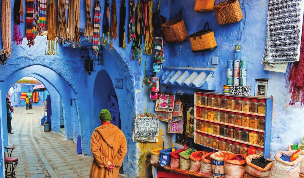 Tour to Chefchaouen BLUE CITY Starts: 09:00 Duration: 8.45 hours Chauen is a known as the blue city, is in northwest Morocco situated in the Rif Mountains, located inland from Tangier and Tetouan.