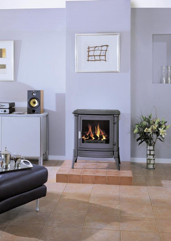 Its sleek styling will make it an admired feature of your home, even when it is not lit. The Stanford 80 is available in either a painted matt black or satin black enamel finish.