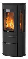 All Liva stoves are available with side windows for a panoramic flame