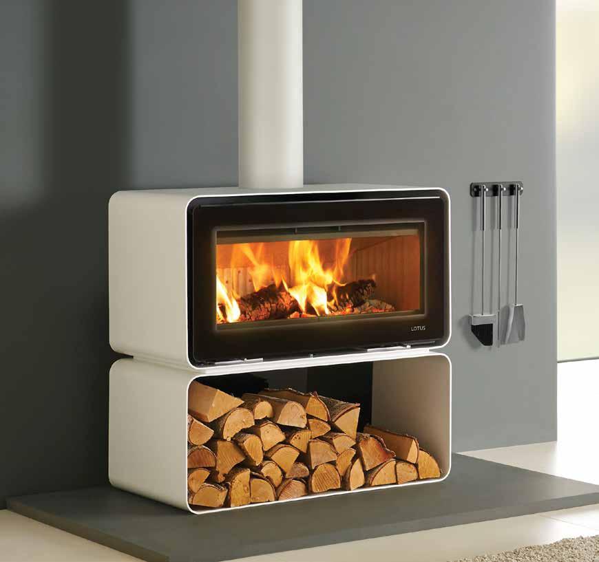 The Cube is colour matched to the fire in your choice of Phantom Grey, Ice