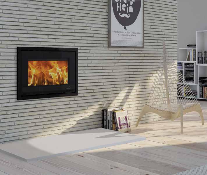firebox with large viewing windows kept clean by the powerful Airwash system, Lotus Unico fires offer a spectacular view of the flames as well as a