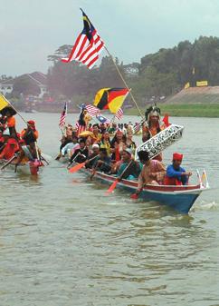 Paddling towards history 2008 As Sarawak celebrates its 45 th Anniversary within Malaysia this year, the annual Sarawak Regatta is poised to add another feather to its cap; as the oldest regatta of