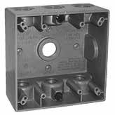 Weatherproof Boxes, Covers, Lampholders and Lighting Fixtures Two-Gang Weatherproof Outlet