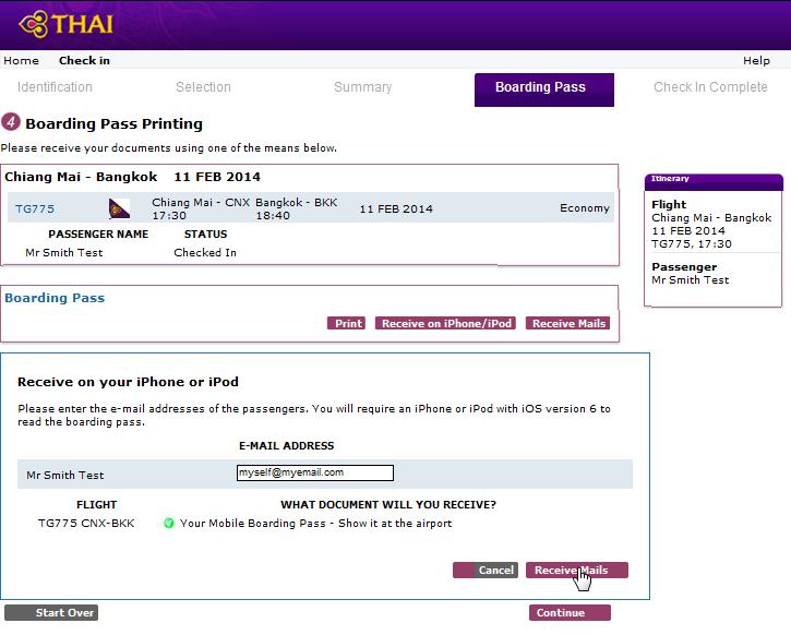 Passenger is able to select Print home print boarding pass on A4 paper (PDF) Passenger can select