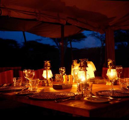 What makes this safari camp so great is not only its often perfect location where one can simply step out of the tent and view the massive herds but the exclusivity of the location.