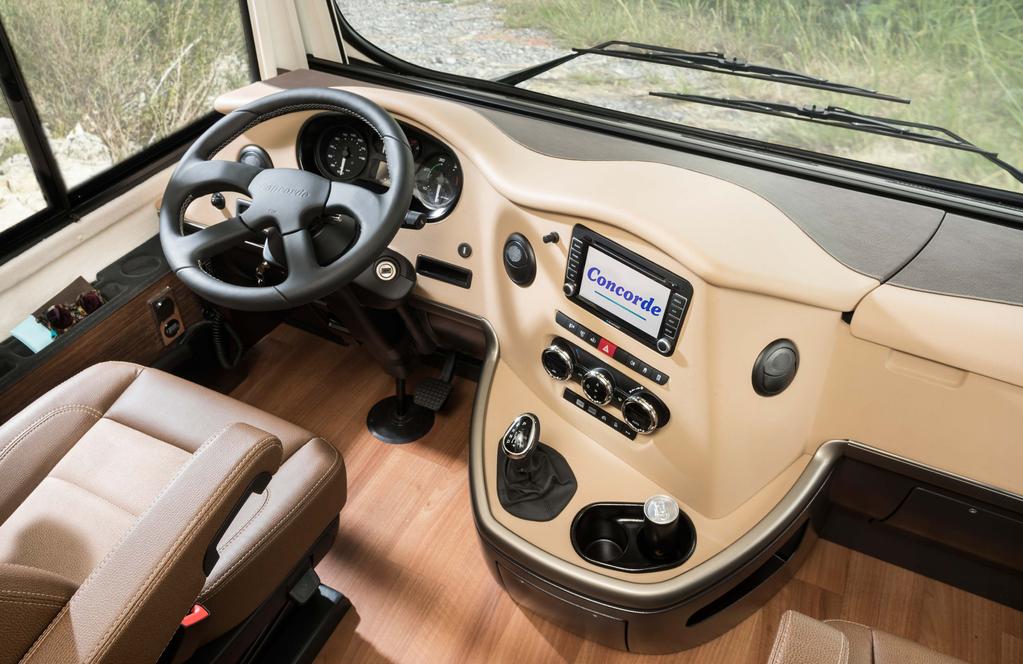 ALL-ROUND VISIBILITY. THE DRIVER S COMPARTMENT. A clear layout that gives you the best overview in any traffic situation is a key criteria in developing the driver s compartment in motorhomes.