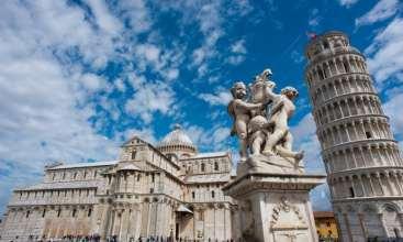 PISA EXCURSION ** Round Trip Transport with Hostess aboard ** ( 5 h 45 m ) ** FREE SALE ** A splendid excursion through the fertile and picturesque Tuscan countryside to the historic university city