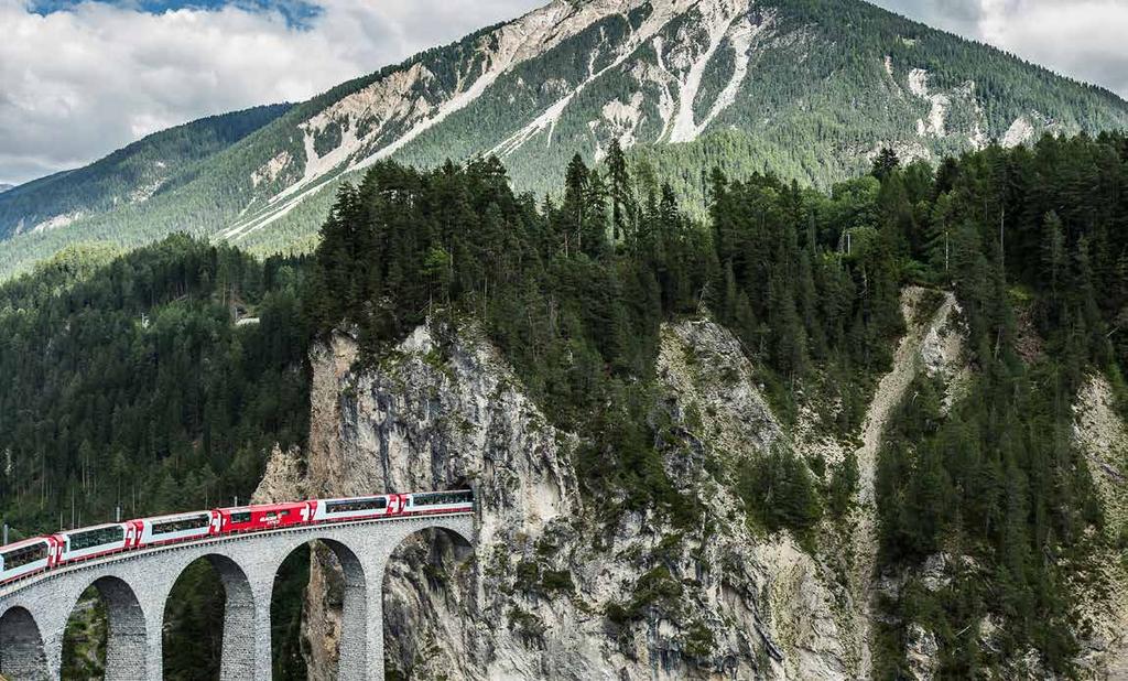 Switzerland Rail Tours GOLDENPASS TOUR SWITZERLAND BY GLACIER EXPRESS 6 DAYS/5 NIGHTS $ 1,219 * per person 5 DAYS/4 NIGHTS from $ 2,049 * per person twin share LUCERNE - INTERLAKEN - JUNGFRAUJOCH