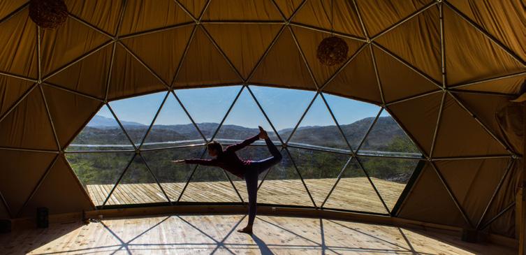 04. Yoga Dome EcoCp, with its location in the heart of Torres del Paine National Park and total immersion in the surrounding wilderness, is an ideal retreat to practice yoga and connect with the