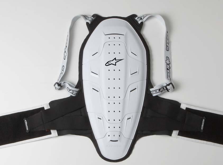 Convenient pull tab loops on shoulders for secure fitment of Alpinestars BNS.