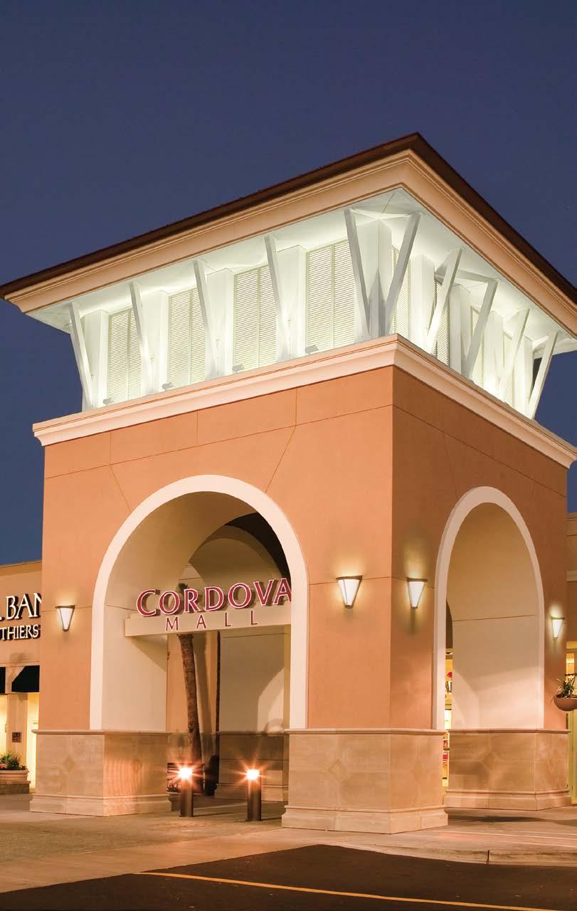 WHERE PENSACOLA SHOPS Cordova Mall is the preeminent shopping center in the Pensacola Bay area and is the largest regional enclosed mall in northwest