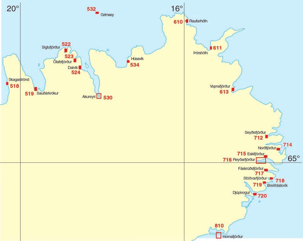 Aðsiglinga- og hafnakort Harbour plans and approach charts Kort 534 Kort 530 Nr. Heiti Viðmiðun Mælikvarði Útgáfuár Ný útgáfa Prentað No. Title Datum Scale Pub. year. New ed. Printed 515 Hólmavík.