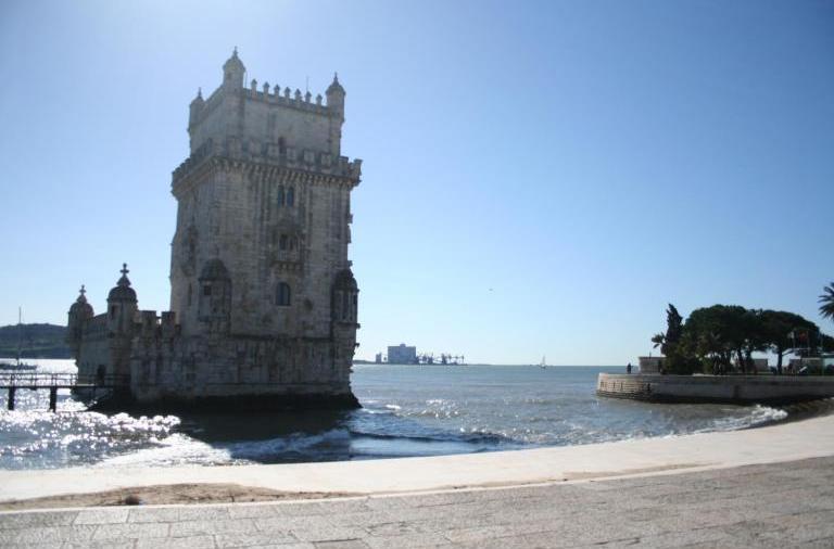 Belem Tower Once build as part of the defence system of Lisbon in the middel of the Tagus river. Due to an earthquake the tower is now closer to the Lisbon shore.
