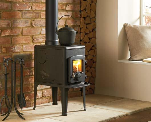 on stove top Featuring long elegant legs, subtly cast designs on its sides and a small brass handle, the Orion