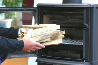 Therefore, it is recommended that primary air only be added during the lighting process. Wood fuel burns well when placed onto an ash bed on the grate of the stove.