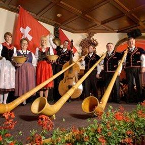 Dinner & Swiss Folklore Contrary to belief, not all Swiss can yodel or blow the alp horn, but those you will see are real experts.
