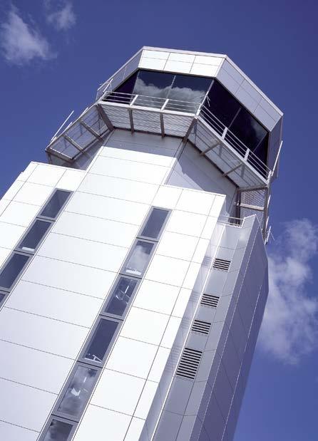 The 29 metre-high building accommodates 40 ATC officers, who provide a 24-hour, 365-day service.