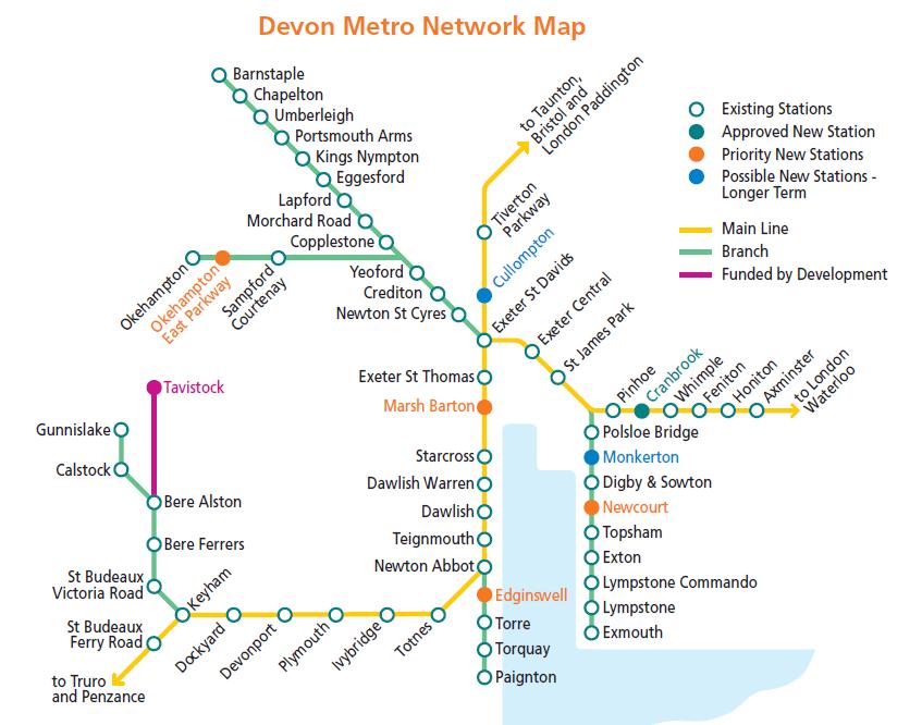10 Devon Metro FGW will work with Devon County Council on plans to open a new station at Marsh Barton FGW will work with Torbay District Council on plans to open a new station at Edginswell We