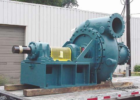 Typical applications: Dredging: Sand and Gravel Contract Dredging Tailings Booster Pump Sand waste pump Material transfer pump Thomas Simplicity pump