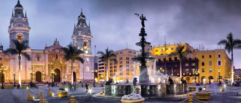 PERU LIMA CITY STAYS Plaza de Armas, Lima Shutterstock LIMA CITY STAY 3 days/2 nights From $454 per person twin share Explore Peru s dynamic capital, a fascinating city of contrasts from colonial