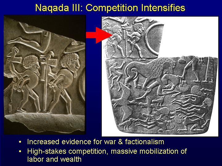Naqada III: Competition Intensifies Increased evidence for war &