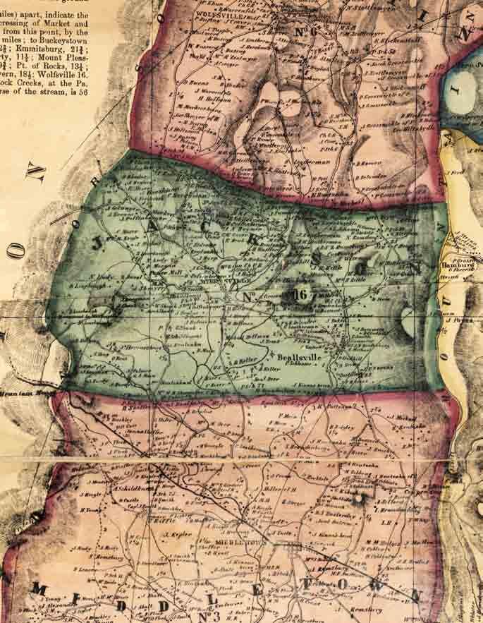 JACKSON 18 Map of Frederick County, MD 1858 2014
