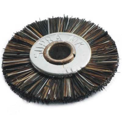 BROWN WHEEL BRUSH PRODUCT CODE: RT-0104 AVAILABLE SIZE: 19MM WITH 3MM HOLE, 25MM WITH3 MM