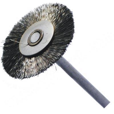 19MM WITH 3MM HOLE, 25MM WITH3 MM HOLE PACKING: 500 PCS PER BOX MOUNTED STEEL WIRE BRUSH