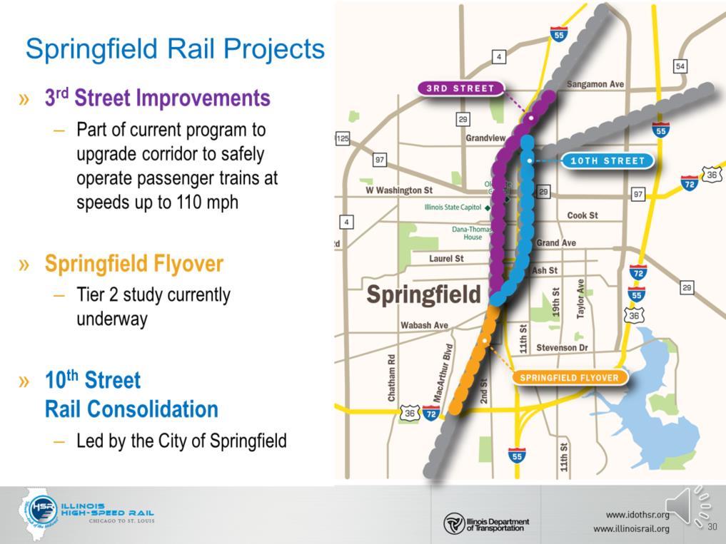 The ultimate goal for Springfield is streamlining both freight and passenger rail traffic.