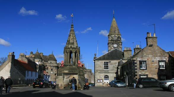 Day 5 The town of Falkland was substituted for the 1940 s Inverness in one of the series first scenes.