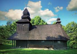 Right next to the border with Ukraine in the charming village of Ruská Bystrá, a log Greek Catholic wooden Church of the relics of St.