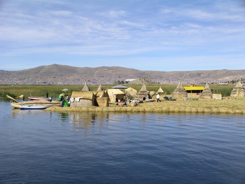 Located within the Titicaca National Reserve, the Uros consist of more than 50 small reed islands that are manmade and floating.