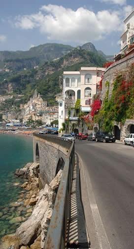 The Amalfi Coast is also listed as a World Heritage Site. The road is winding and narrow, so be confident and take your time around the bends.