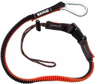 1 2 3 Fixed Loop Lanyard 3 kg maximum tool weight (3 dan) Maximum work-load sew-in warning tag Fully extended length 120 cm Non-removable carabiner Fixed