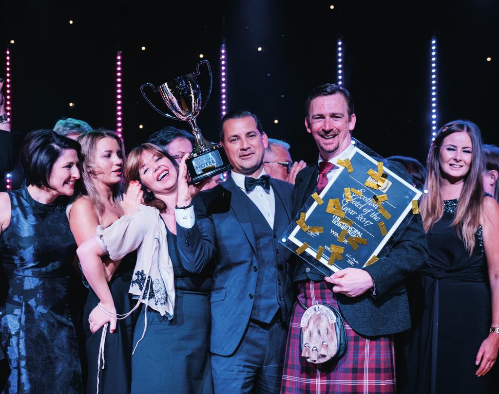 After the annual Scottish Hotel Awards dinner Winner Benefits Every winner of a Scottish Hotel Award receives a certificate, with national awards receiving a coveted Scottish Hotel Awards trophy.